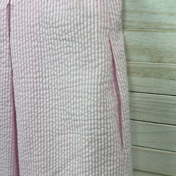 Lauren James Pink Pleated Seersucker Preppy Skirt Medium - Picture 5 of 9